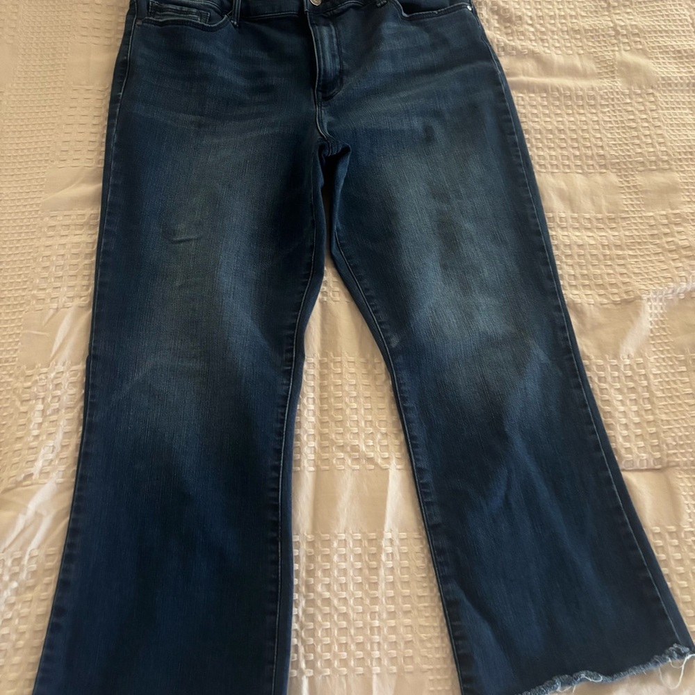 Women's Dark Blue Flare Leg Jeans